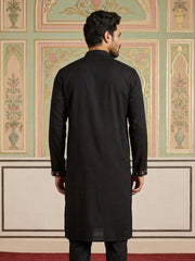 Japanese Fabric Embroidered Kurta ( 65KO 5497Black S ) [FF] [B-6]