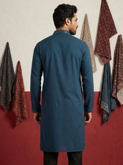 Japanese Fabric Embroidered Kurta ( 65KO 5497Peacock S ) [FF] [B-6]