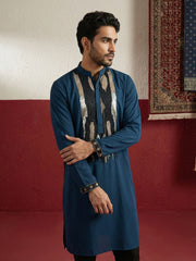 Japanese Fabric Embroidered Kurta ( 65KO 5497Peacock S ) [FF] [B-6]