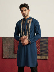 Japanese Fabric Embroidered Kurta ( 65KO 5497Peacock S ) [FF] [B-6]