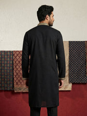 Luxury Festive Ethnic Kurta for Men ( 65KO 5503Black S ) [FF] [H-10]