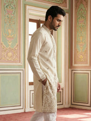 Luxury Festive Ethnic Kurta for Men ( 65KO 5503 White ) [FF] [H-10]