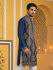 Royale Silk Blend Kurta ( 65KO 5506Peacock S ) [FF] [A-1-2-3-4]