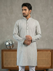 Woven Design Kurta for Men ( 65KO 5518Grey ) [FF] [H-8]