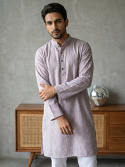 Woven Design Kurta for Men ( 65KO 5518Purple ) [FF] [H-8]