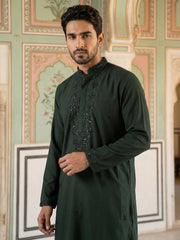 Japanese Embroidered Festive Kurta for Men ( 65KO 5519Olive ) [FF] [P-6]