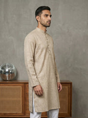 Foil Printed Cotton Blend Kurta ( 65KO 5523Peach ) [FF] [A-14]