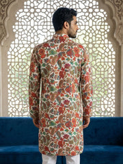 Paisley Floral Printed Kurta ( 65KO 5524Multi ) [FF] [L-7]