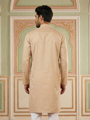 Men Silk Blend Embroidered Kurta ( 65KO 5525Peach ) [FF] [A-1-2-3-4]