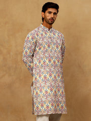 Men’s Printed & Embroidered Kurta ( 65KO 5529Multi ) [FF] [B-4]