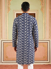 Floral Embroidered Viscose Rayon Kurta ( 65KO 5533Peacock )