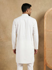 Imported Japanese Embroidered Kurta ( 65KO 5547White ) [FF] [A-1-2-3-4]