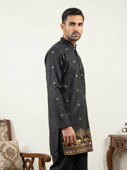 Premium Printed & Thread Work Kurta ( 65KO 5553Black ) [FF] [D-3]