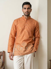 Premium Printed & Thread Work Kurta ( 65KO 5553Orange ) [FF] [D-3]