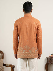 Premium Printed & Thread Work Kurta ( 65KO 5553Orange ) [FF] [D-3]