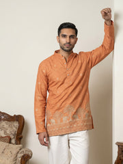 Premium Printed & Thread Work Kurta ( 65KO 5553Orange ) [FF] [D-3]