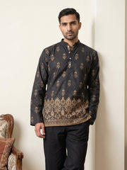 Premium Printed & Thread Work Kurtas ( 65KO 5569Black ) [FF] [A-8]
