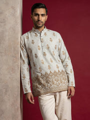 Premium Printed & Thread Work Kurtas ( 65KO 5569White ) [FF] [A-8]