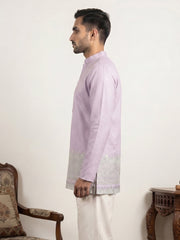 Men's Ethnic Printed & Thread Work Kurtas ( 65KO 5570Purple ) [FF] [B-4-5]