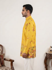 Premium Cotton Blend Printed Ethnic Kurtas ( 65KO 5571Yellow ) [FF] [C-1]