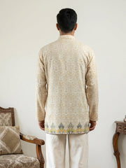 Men's Traditional Printed Kurtas ( 65KO 5574Beige ) [FF] [G-10]