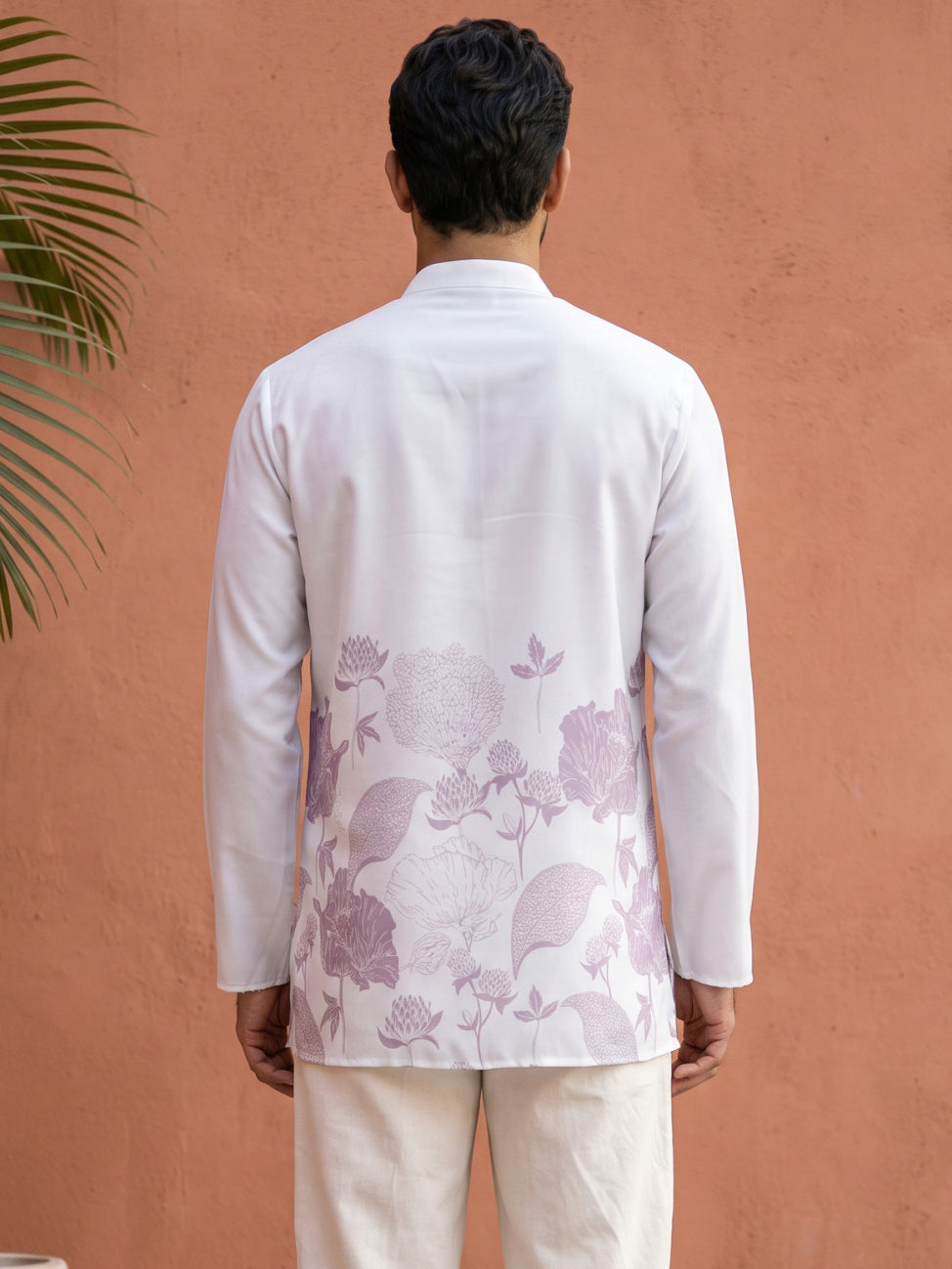 DesiQlo Men Printed Kurta Only - Purple