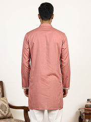 Cotton Blend Ethnic Embroidered Kurta ( 65KO 5611Pink )