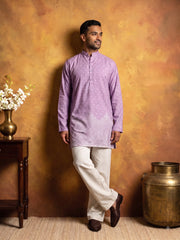 Printed Cotton Blend Kurta for Men ( 65KO 5622Purple )