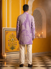 Printed Cotton Blend Kurta for Men ( 65KO 5624Purple )