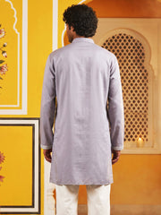 Floral Embroidered Kurta for Men ( 65KO 5629Purple )