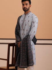 Paisley Print Kurta with Contrast Dupatta (65KO D 5374 Blue ) [FF] [1-3]