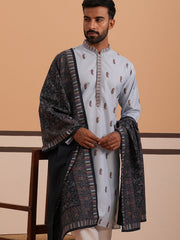 Paisley Print Kurta with Contrast Dupatta (65KO D 5374 Blue ) [FF] [1-3]