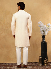 Viscose Rayon Traditional Embroidered Kurta Pyjama ( 65KP 5330Peach )