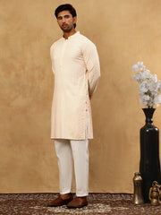 Viscose Rayon Traditional Embroidered Kurta Pyjama ( 65KP 5330Peach )
