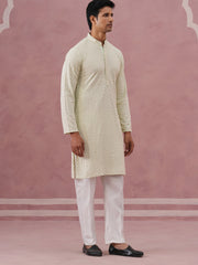 Viscose Rayon Traditional Embroidered Kurta Pyjama ( 65KP P 5330 P 5330Pista ) [FF] [1-1-9]