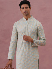 Viscose Rayon Traditional Embroidered Kurta Pyjama ( 65KP P 5330 P 5330Sky ) [FF] [1-1-9]