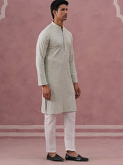 Viscose Rayon Traditional Embroidered Kurta Pyjama ( 65KP P 5330 P 5330Sky ) [FF] [1-1-9]
