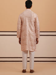 Premium Silk Blend Embroidered Kurta Pyjama ( 65KP P 5351 P 5351Peach ) [FF] [B-1-2]