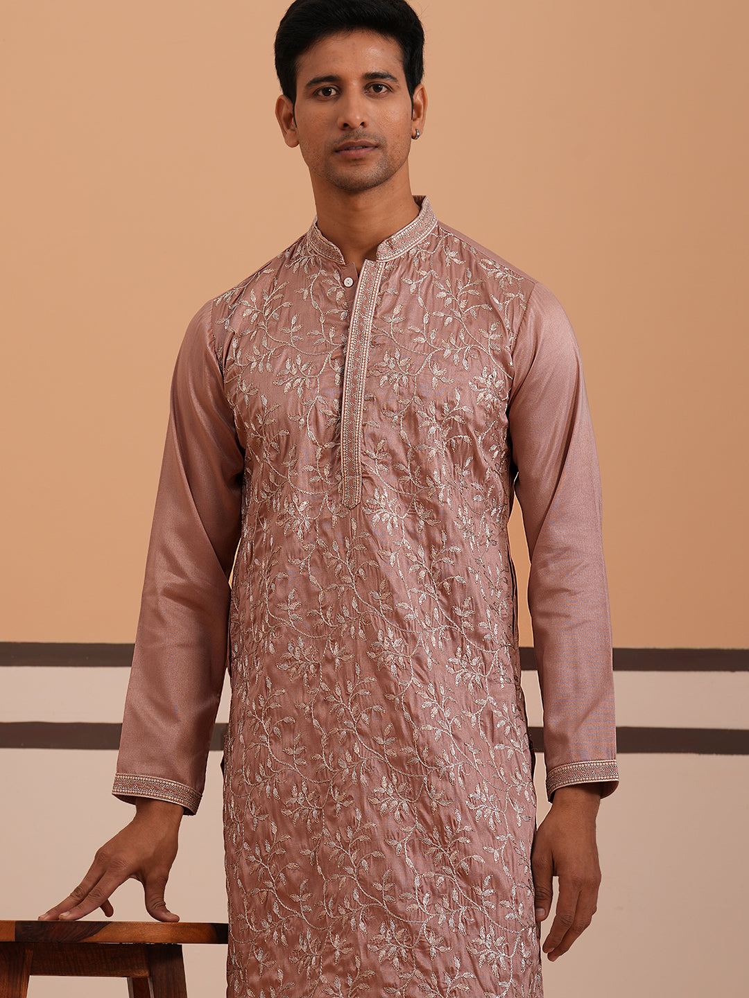 Heavy Floral Thread Work Kurta Set ( 65KP P 5359 P 5359Peach ) [FF] [B-1-2]