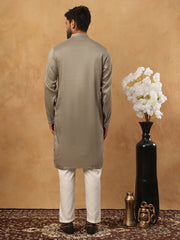 Luxury Silk Blend Thread Work Kurta Pyjama Set (65KP 5432 Beige ) [FF] [B-9]