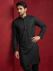 Embroidered Kurta Pyjama Set for Men ( 65KP B-P 5441Black S )