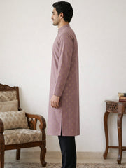 Classic Cotton Blend Foil Print Kurta Set ( 65KP B-P 5464Magenta )