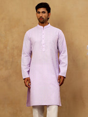Traditional Printed Kurta Pyjama Set for Men ( 65KP P 5470Purple )
