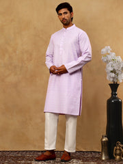 Traditional Printed Kurta Pyjama Set for Men ( 65KP P 5470Purple )