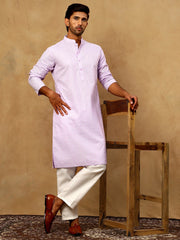 Traditional Printed Kurta Pyjama Set for Men ( 65KP P 5470Purple )