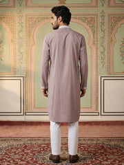 Men Japanese Fabric Embroidered Kurta Set ( 65KP 5475Magenta S ) [FF] [N-4]