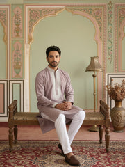 Men Japanese Fabric Embroidered Kurta Set ( 65KP 5475Magenta S ) [FF] [N-4]