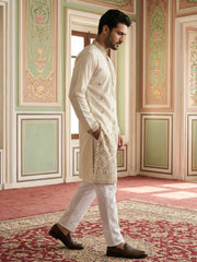 Luxury Japanese Kurta Set for Men ( 65KP 5503White S ) [FF] [H-10]