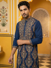 Royale Silk Blend Kurta Set ( 65KP 5506Peacock S ) [FF] [A-1-2-3-4]