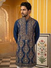 Royale Silk Blend Kurta Set ( 65KP 5506Peacock S ) [FF] [A-1-2-3-4]